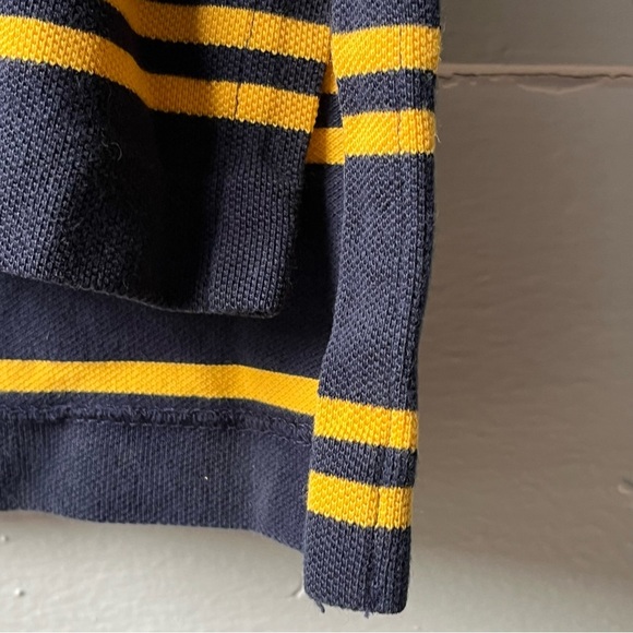 Ralph Lauren Blue and Yellow Striped Polo Shirt - Picture 6 of 7